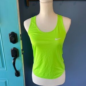 Nike Yellow Fitted Sleeveless Tank Top